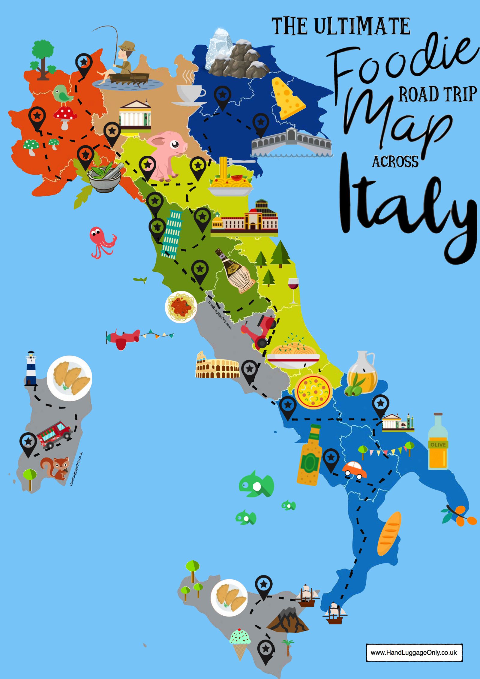 Italy food map showing where and what to eat in Italy (2)